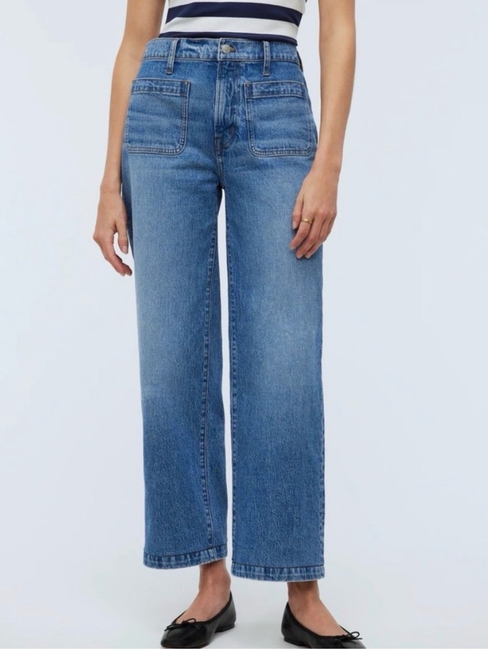 Madewell Curvy Emmett Wide Leg Jeans High Rise 28 NR565